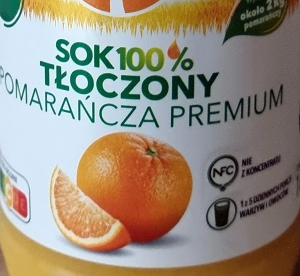 Pij tylko 100% sok z pomarańczy (nie z koncentratu!)