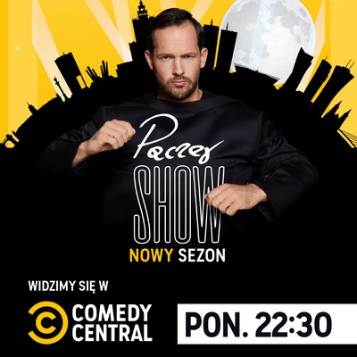 Rafał Pacześ na plakacie promującym emisję programu „Pacześ Show”, foto: Paramount Global