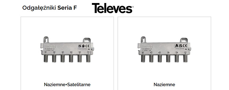 Odgałęźniki serii F Televes760px
