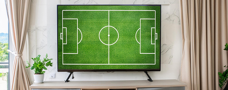 piłka nożna w telewizja boisko TV telewizor