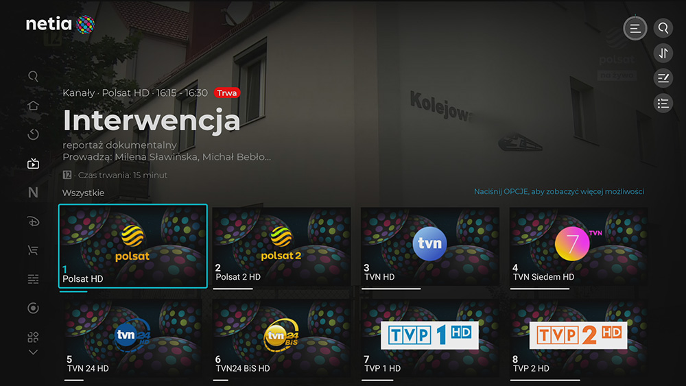 Netia Soundbox 4K - Kanały TV