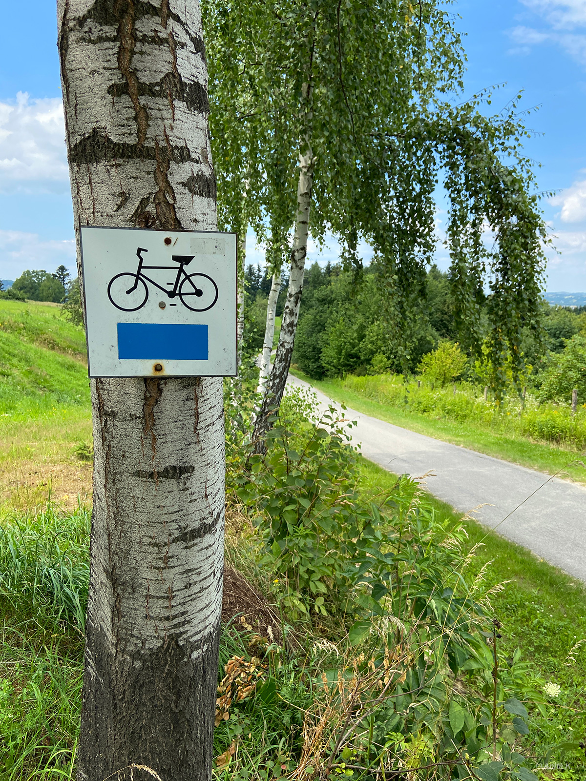 Oznaczenie szlaku rowerowego - Tropie