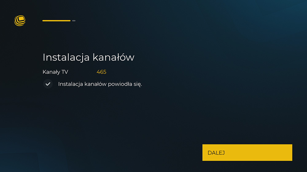 >Instalacja kanałów powiodła się