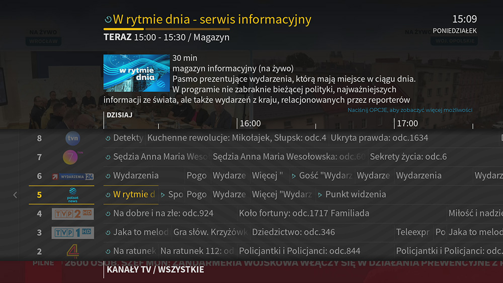 Polsat Soundbox 4K - program TV (EPG)