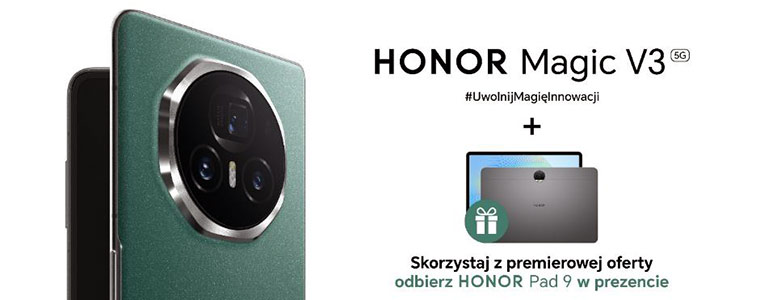 Nowy, składany smartfon – ultrasmukły Honor Magic V3