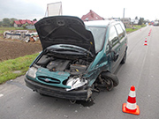 Nietrzeźwy za kierownicą - wypadek w Damienicach