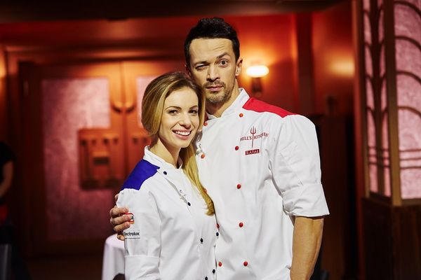 Izabela Janachowska-Jabłońska i Rafał Cieszyński w programie „Hell's Kitchen - Piekielna Kuchnia”, foto: Cyfrowy Polsat