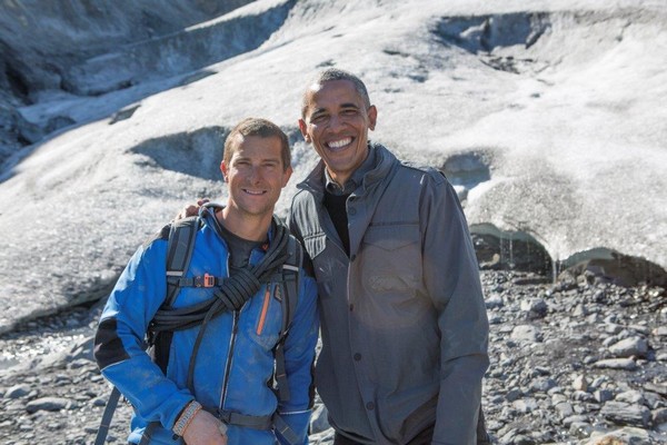 Bear Grylls i Barack Obama w programie „Barack Obama w dziczy z Bearem Gryllsem”, foto: Discovery Communications