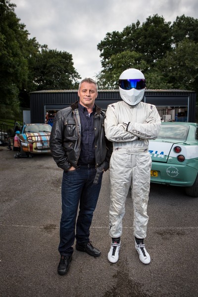 Matt LeBlanc i Stig oraz samochody Mazda MX-5 i Fiat Coupe w programie „Top Gear”, foto: BBC Worldwide