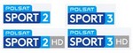 Polsat Sport 2, Polsat Sport 2 HD, Polsat Sport 3 i Polsat Sport 3 HD
