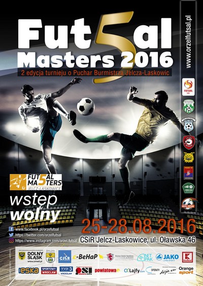 Plakat promujący turniej Fut5al Masters 2016, foto: Urząd Miasta i Gminy Jelcz-Laskowice