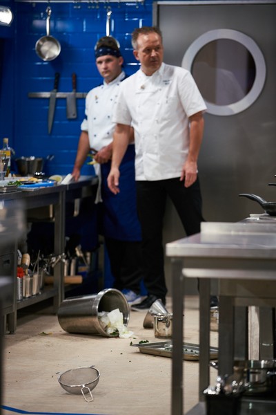 Tomasz Ptak i Michał Bryś w programie „Hell's Kitchen - Piekielna Kuchnia”, foto: Krystian Szczęsny