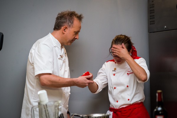 Michał Bryś i Agnieszka Jasińska w programie „Hell's Kitchen - Piekielna Kuchnia”, foto: Maciej Piórko