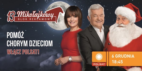 Dorota Gawryluk, Jarosław Gugała i Krzysztof Kowalewski promują „Mikołajkowy blok reklamowy”, foto: Cyfrowy Polsat