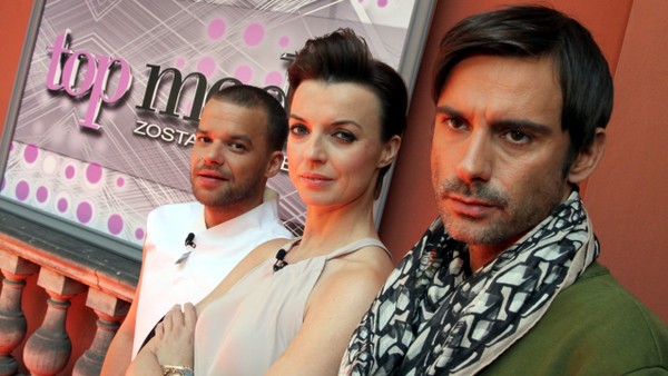 Michał Piróg, Katarzyna Sokołowska i Marcin Tyszka w programie „Top model”, foto: TVN