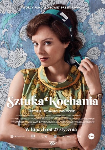 Magdalena Boczarska na plakacie promującym kinową emisję filmu „Sztuka kochania. Historia Michaliny Wisłockiej”, foto: Agora