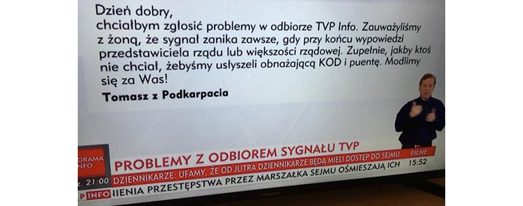 Asz Dziennik - mail do TVP na antenie TVP Info