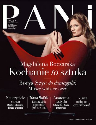 Magdalena Boczarska na okładce miesięcznika „Pani” - numer 2/2017, foto: Grupa Bauer Media