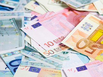 euro pieniądze banknoty