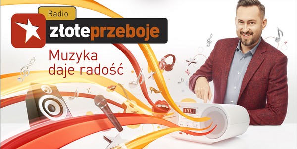 Marcin Prokop w kampanii reklamowej Radia Złote Przeboje, foto: Agora