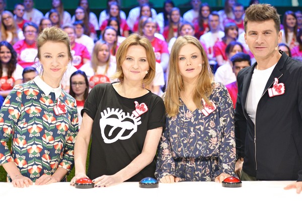 Katarzyna Ankudowicz, Izabela Kuna, Anna Karczmarczyk i Tomasz Kammel w programie „Kocham cię, Polsko!”, foto: Gabriela Machlowska