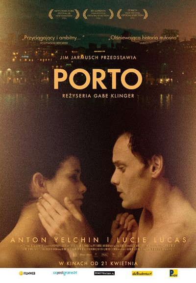 Lucie Lucas i Anton Yelchin na plakacie promującym kinową emisję filmu „Porto”, foto: Madness