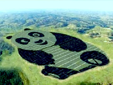 Chiny: farma PV 50 MW o kształcie pandy [wideo]