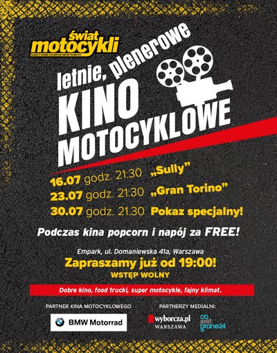 Plakat promujący „Kino motocyklowe”, foto: Agora