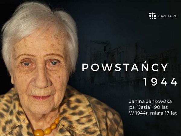 Janina Jankowska „Jasia” w materiale „Powstańcy 1944”, foto: Agora
