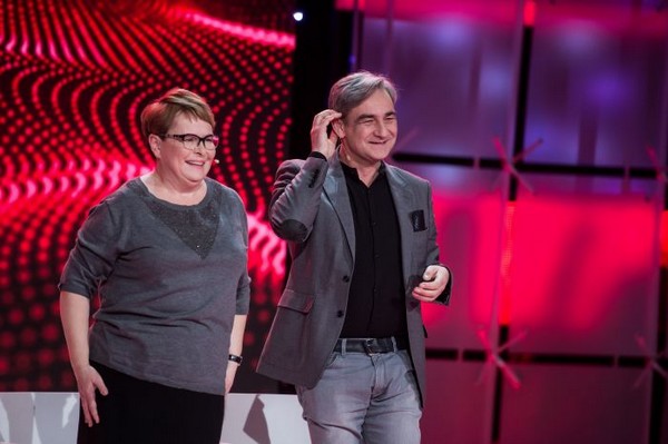 Ilona Łepkowska i Robert Gonera w programie „Wielki test o Piastach”, foto: Jan Bogacz/TVP