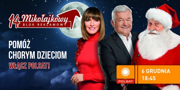 Dorota Gawryluk, Jarosław Gugała i Krzysztof Kowalewski promują „Mikołajkowy blok reklamowy”, foto: Cyfrowy Polsat