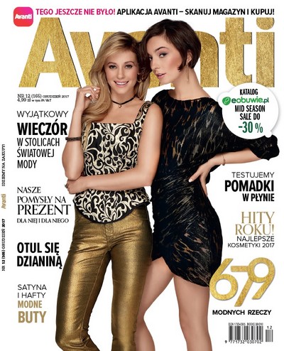 Modelki na okładce miesięcznika „Avanti” - numer 12/2017, foto: Agora