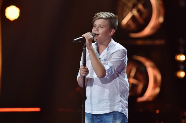 Mateusz Gędek w programie „The Voice Kids”, foto: Ireneusz Sobieszczuk/TVP