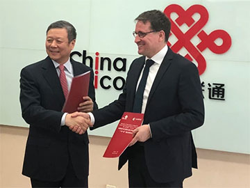 China Unicom Eutelsat Rodolphe Belmer Xiaochu Wang