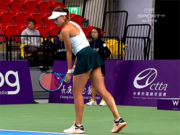 Timea Babos - Magda Linette w WTA Tajpej