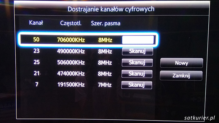 Wyszukiwanie ręczne w TV Samsung UE48HU7500L