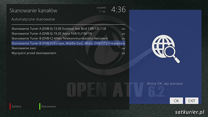 Automatyczne skanowanie w OpenATV 6.2 (AX 4KBox HD51)