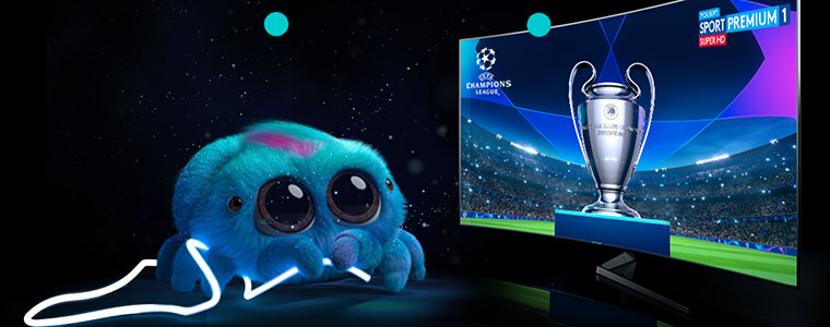 błękitny pajączek Netia Liga Mistrzów UEFA