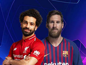 Salah Messi Liverpool Barcelona Liga Mistrzów UEFA