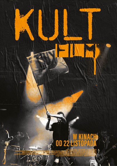 Kazimierz Staszewski na plakacie promującym kinową emisję filmu dokumentalnego „Kult. Film”, foto: Agora