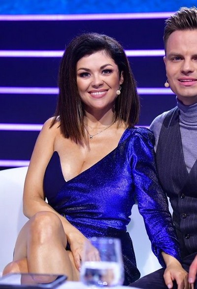 Katarzyna Cichopek-Hakiel i Marcin Hakiel w programie „Czar par”, foto: TVP