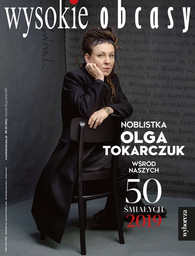 Olga Tokarczuk na okładce tygodnika „Wysokie Obcasy” - numer 52/2019, foto: Agora