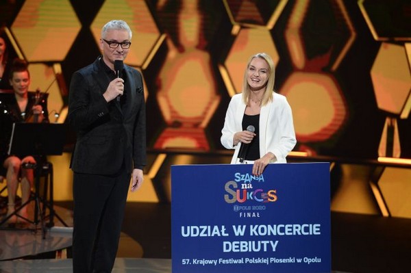 Artur Orzech i Izabela Zalewska w programie „Szansa na sukces. Opole 2020”, foto: TVP