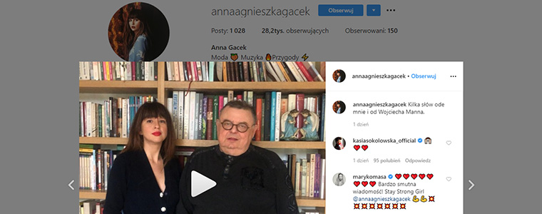 Anna Gacek Wojciech Mann Fot. https://www.instagram.com/annaagnieszkagacek/