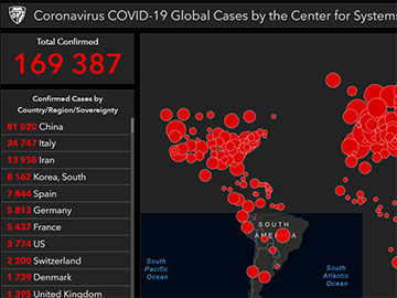 Fałszywa mapa zarażonych koronawirusem