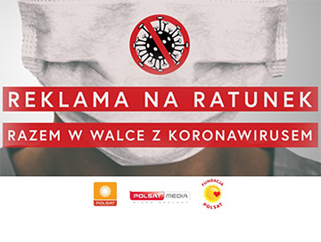 Reklama na Ratunek Razem w walce z koronawirusem Polsat