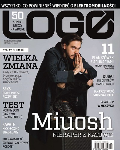 Miłosz Borycki „Miuosh” na okładce miesięcznika „Logo” - numer 4/2020, foto: Agora