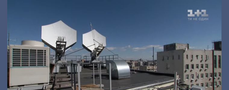 1+1 Media anteny satelitarne stacja uplink