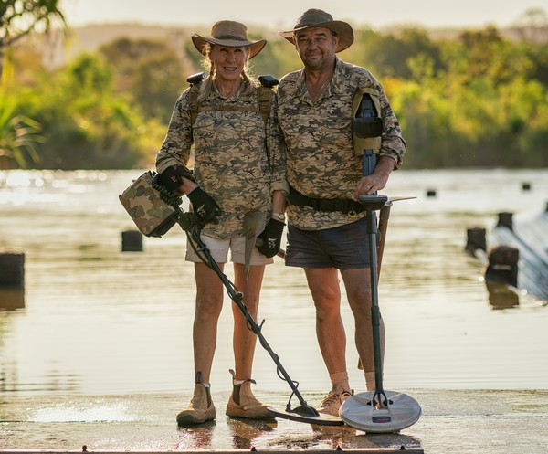 Christine Clark i Greg Clark w programie „Australijscy poszukiwacze złota”, foto: Ben Broady