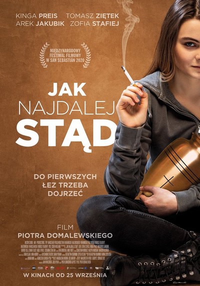 Zofia Stafiej na plakacie promującym kinową emisję filmu „Jak najdalej stąd”, foto: Forum Film Poland